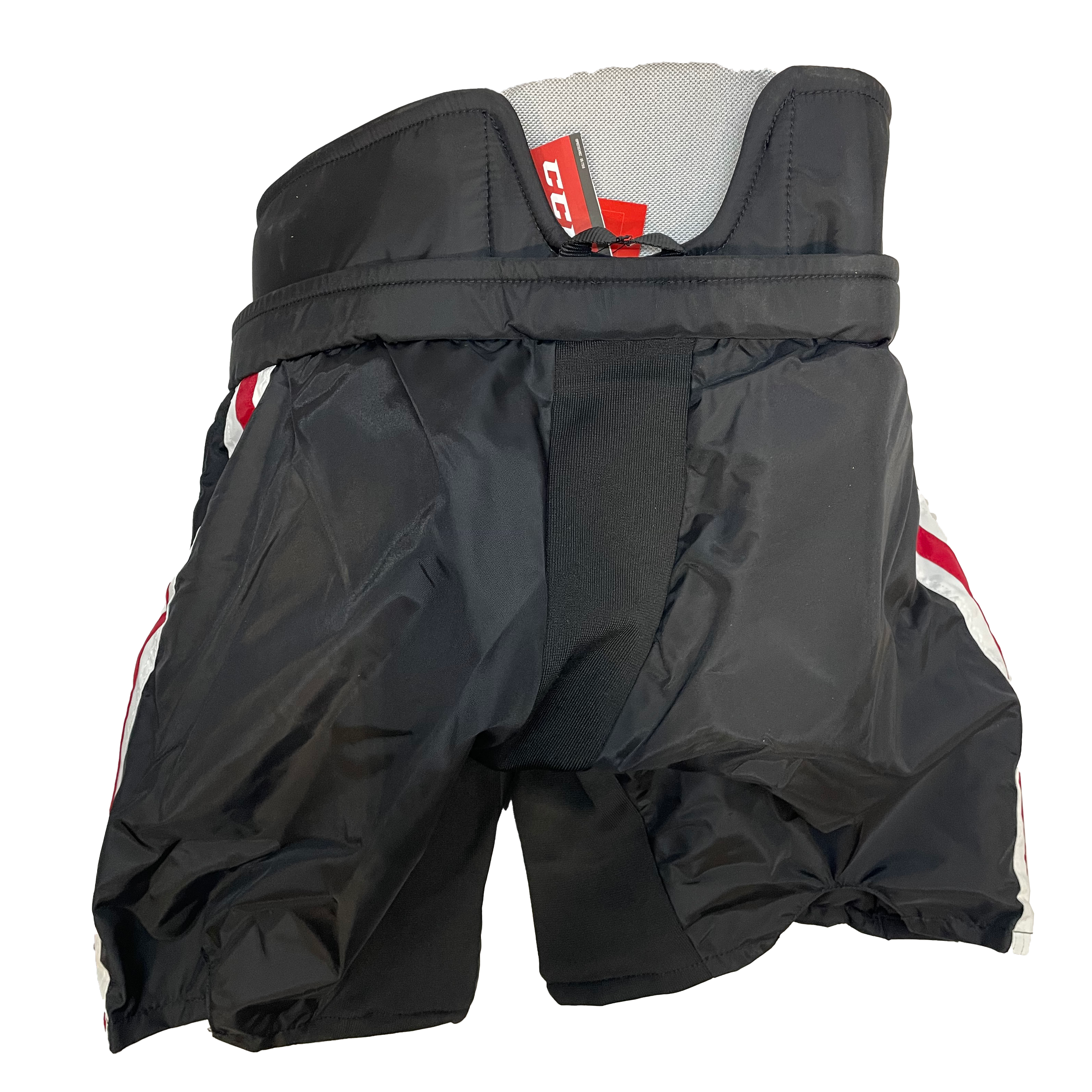 CCM HPG12A - Pantalon de gardien de but de hockey NCAA Pro Stock (noir/rouge/blanc)